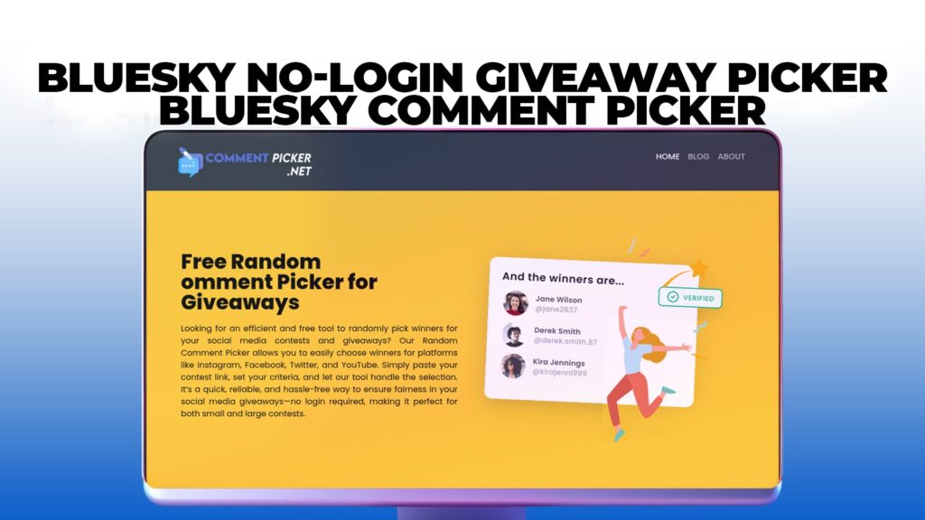 BlueSky no-Login Giveaway Picker - Bluesky Comment Picker